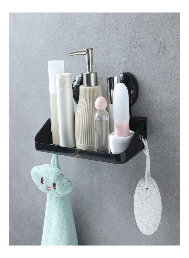 Vacc Fast Multipurpose Wall Mount Bathroom Shelf Rack, Designer Tray - Vacuum Suction Hooks Kitchen Storage Organizer | No Drills No Damage to Wall (VF-Designer Tray -BL) - Image 1